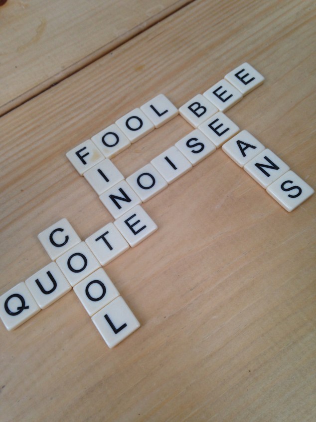We found a bar with board games, and I won my first-ever round of Bananagrams!