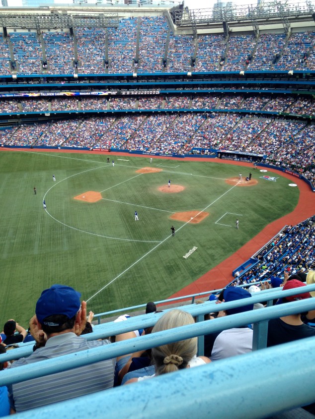 The timing of our trip meant we got to see the Yankees play the Blue Jays - and the Jays won!