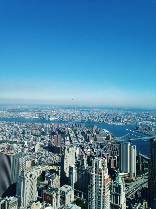 New York City as seen from One World Observatory