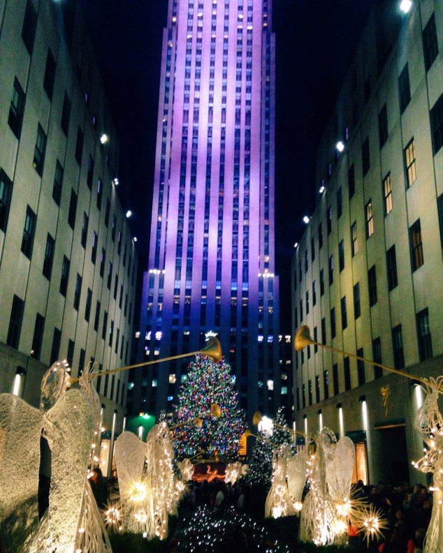 The Christmas tree at Rockefeller Plaza