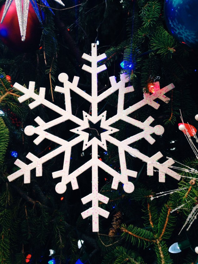 Close-up of the Christmas tree at Bryant Park 2015