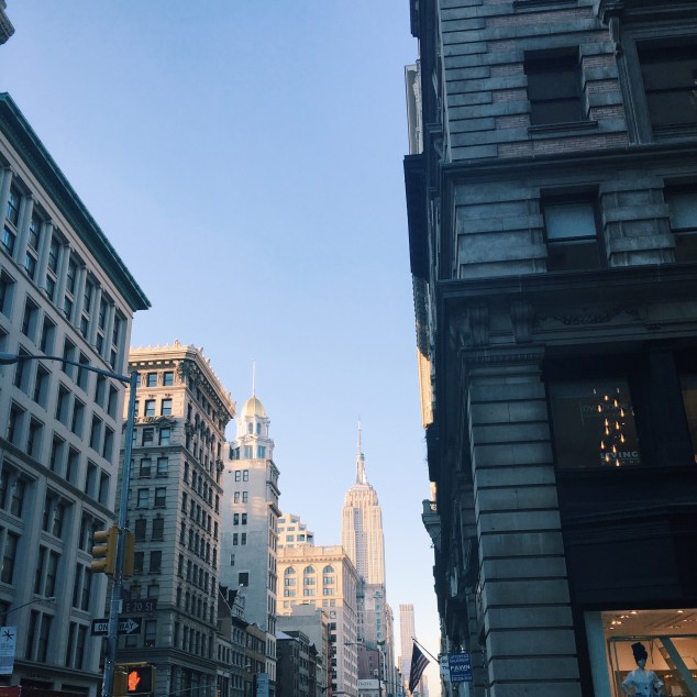 View of the Empire State Building from Fifth Avenue