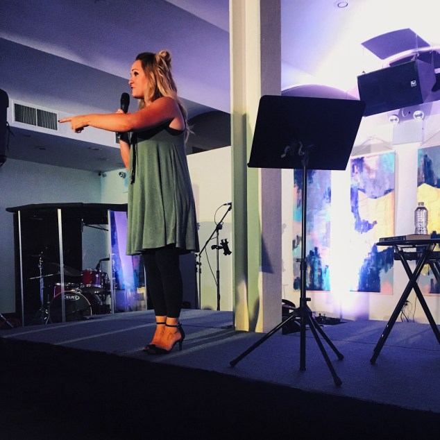 Havilah Cunnington speaking at Liberty Sisterhood